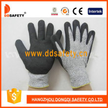 Cut Resistance Sandy Nitrile Dipping Safety Gloves (DCR440)